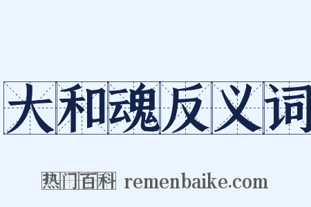 大和魂反义词是什么意思的图片